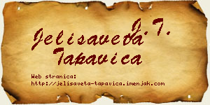 Jelisaveta Tapavica vizit kartica